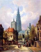 unknow artist European city landscape, street landsacpe, construction, frontstore, building and architecture.069 USA oil painting reproduction
